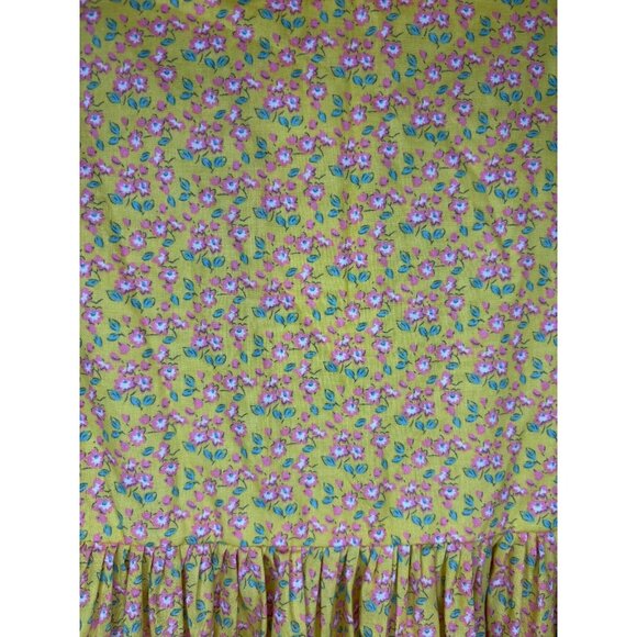 RELIBEAUTY NEW Yellow Floral Long Slv Dress Prairie Girls 150 (12) Lace Bonnet - Picture 5 of 11